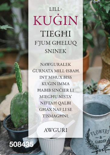 Picture of LILL KUGIN TIEGHI FJUM GHELUQ SNINEK KARTOLINA